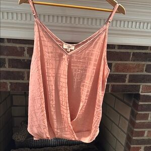 Entro Pink Sleeveless Camisole with Wrap Style